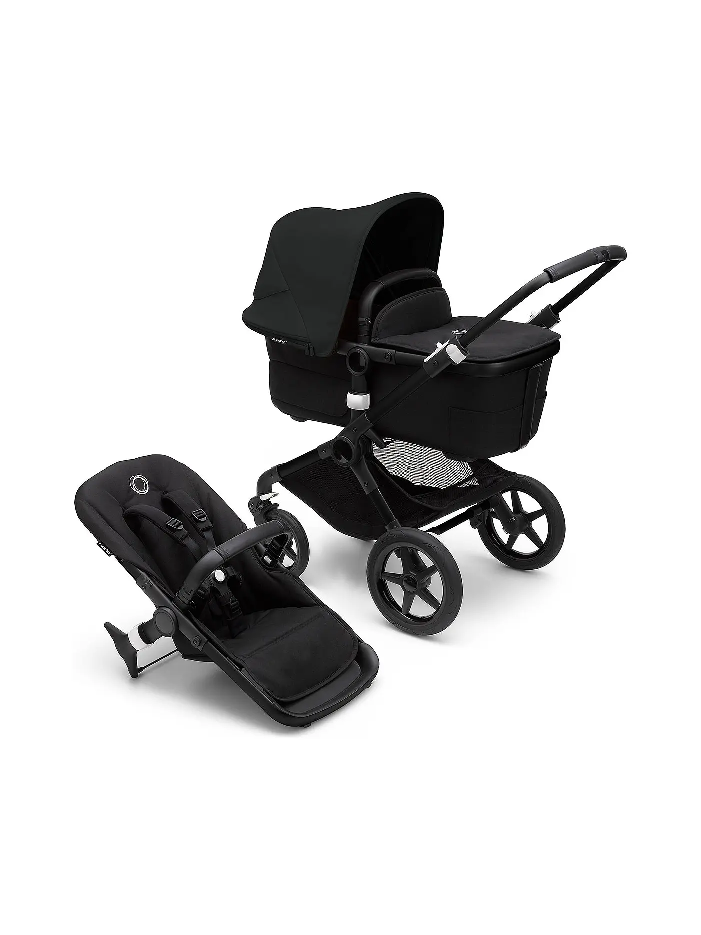 BUGABOO | Kombikinderwagen Fox3 Komplett Set Graphit / Blau | schwarz